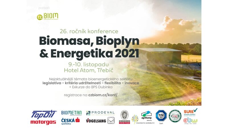 Tradiční podzimní konference Biomasa, Bioplyn & Energetika 2021