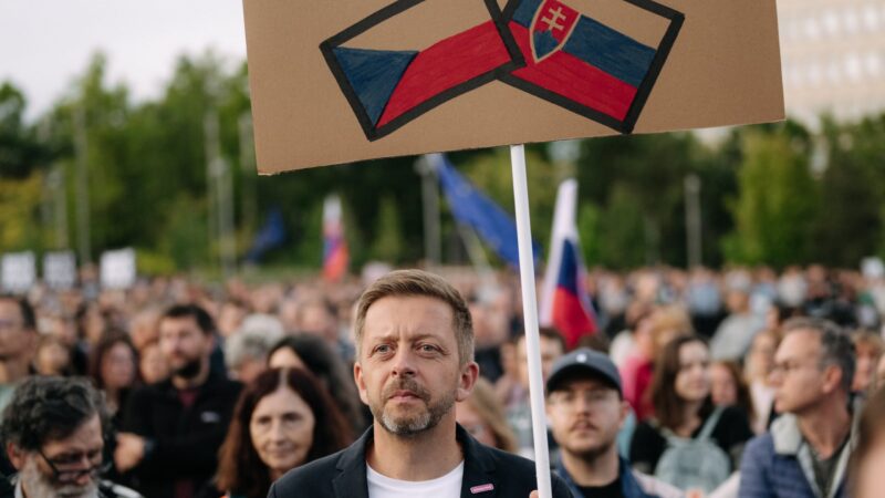 Slovenští ministři kritizují Rakušana kvůli účasti na protivládním protestu v&nbsp;Bratislavě