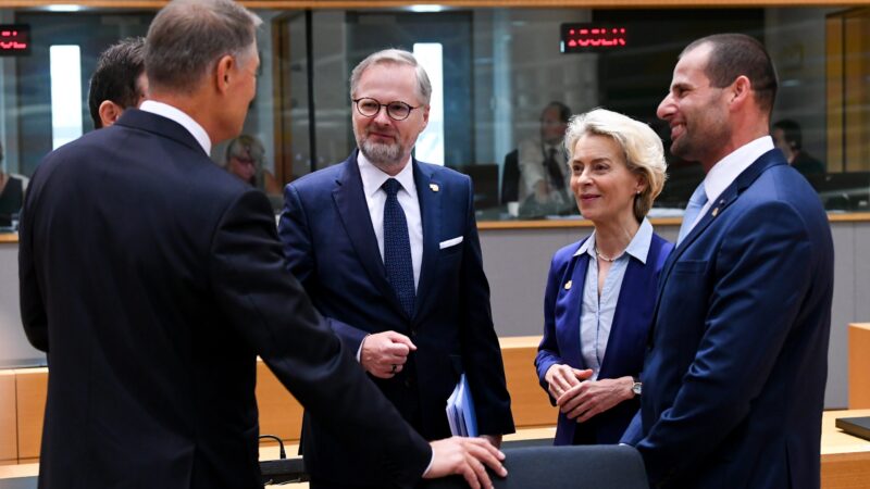 Premiér Fiala jednal v&nbsp;Bruselu se šéfkou Komise von der Leyen